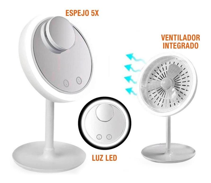 Espejo Led 3 en 1 C/Aumento y Ventilador